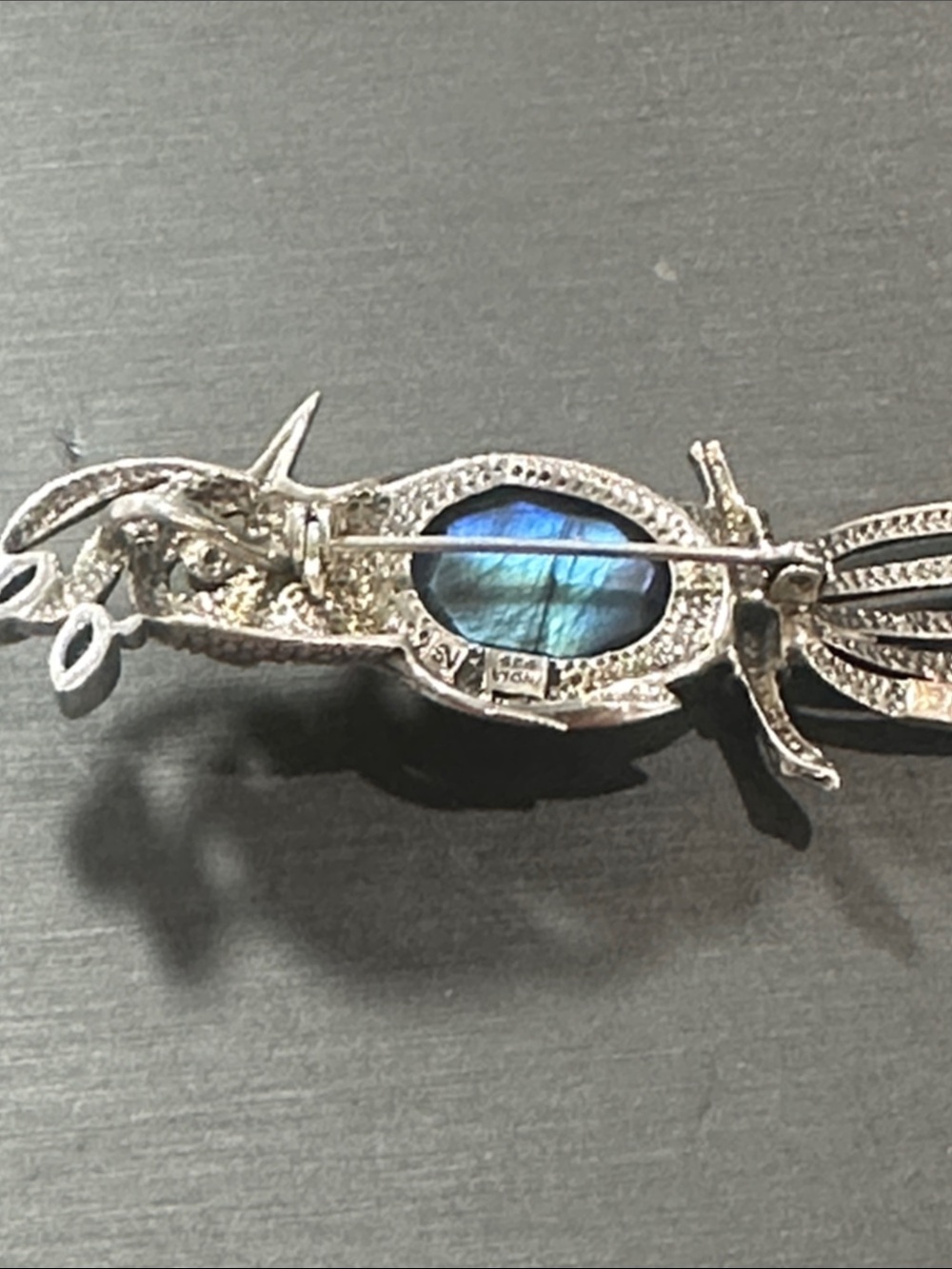 Nicky Butler Silver Bird of Paradise Brooch Labradorite 24/250 - Picture 6 of 6
